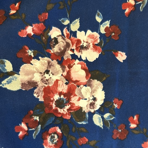 Pinkblush Maternity Dark Blue Floral Dress Off The Shoulder - Picture 2 of 4